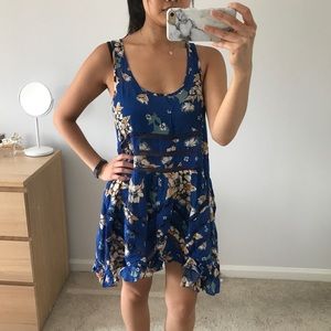 Free People floral print lace dress Small